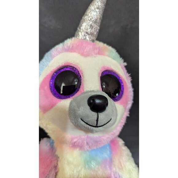 Ty Beanie Boo Cooper The Unicorn Sloth 10" Plush Toy - Soft & Cuddly - Picture 2 of 7